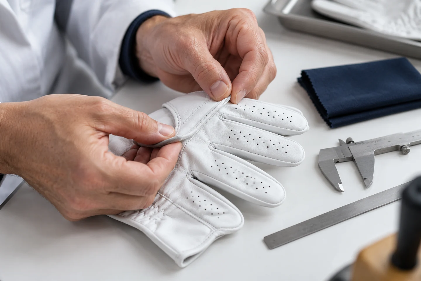 Golf product material and finishing inspection