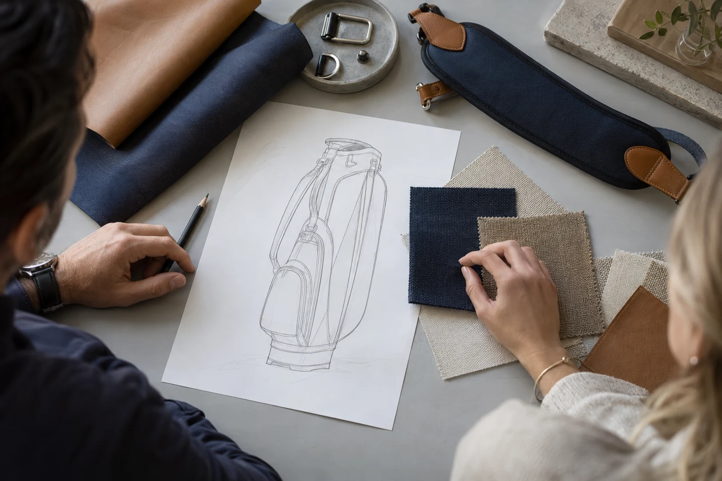 Golf brand design development and material selection